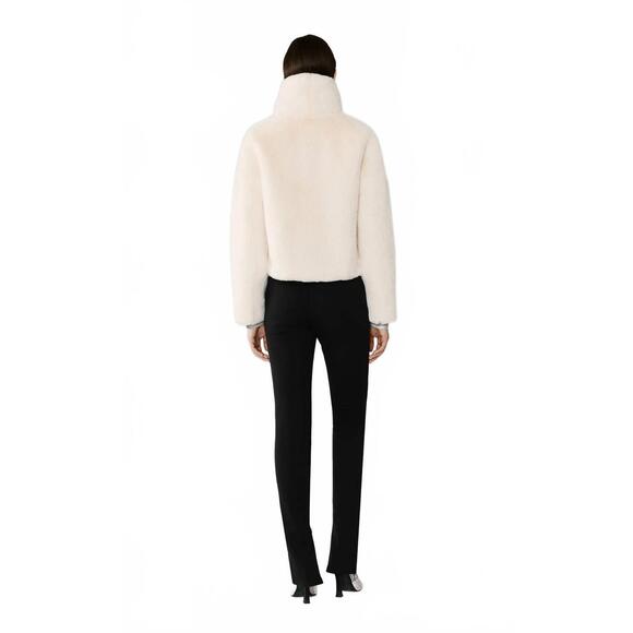 NEW SAGE & CLARE women's kendell boxy jacket with scarf in powder - Picture 5 of 5